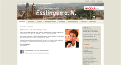Desktop Screenshot of cdu-esslingen.de