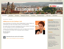 Tablet Screenshot of cdu-esslingen.de